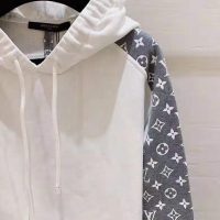 Louis Vuitton LV Men Monogram Circle Cut Hoodie in 100% Cotton-Grey (5)