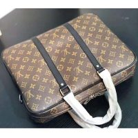 Louis Vuitton LV Men Porte-Documents Voyage PM in Monogram Macassar Canvas-Brown (1)