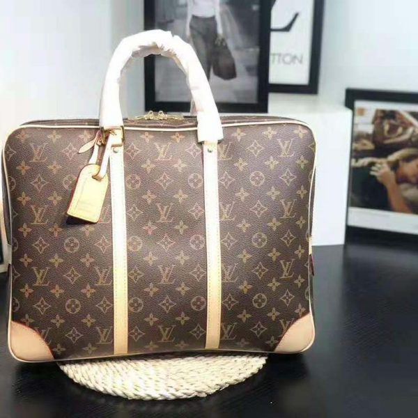 Louis Vuitton LV Men Porte-Documents Voyage in Monogram Canvas-Brown (2)