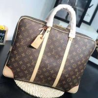 Louis Vuitton LV Men Porte-Documents Voyage in Monogram Canvas-Brown (1)