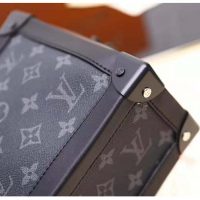 Louis Vuitton LV Men Soft Trunk Soft-Sided Messenger Bag in Monogram Eclipse Canvas-Grey (1)