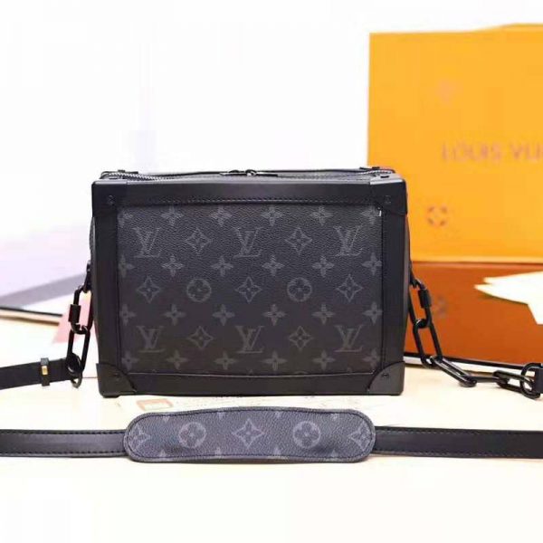 Louis Vuitton LV Men Soft Trunk Soft-Sided Messenger Bag in Monogram Eclipse Canvas-Grey (3)