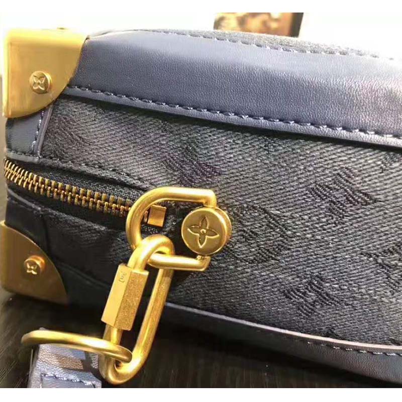 LOUIS VUITTON Denim Monogram Soft Trunk Navy 641629