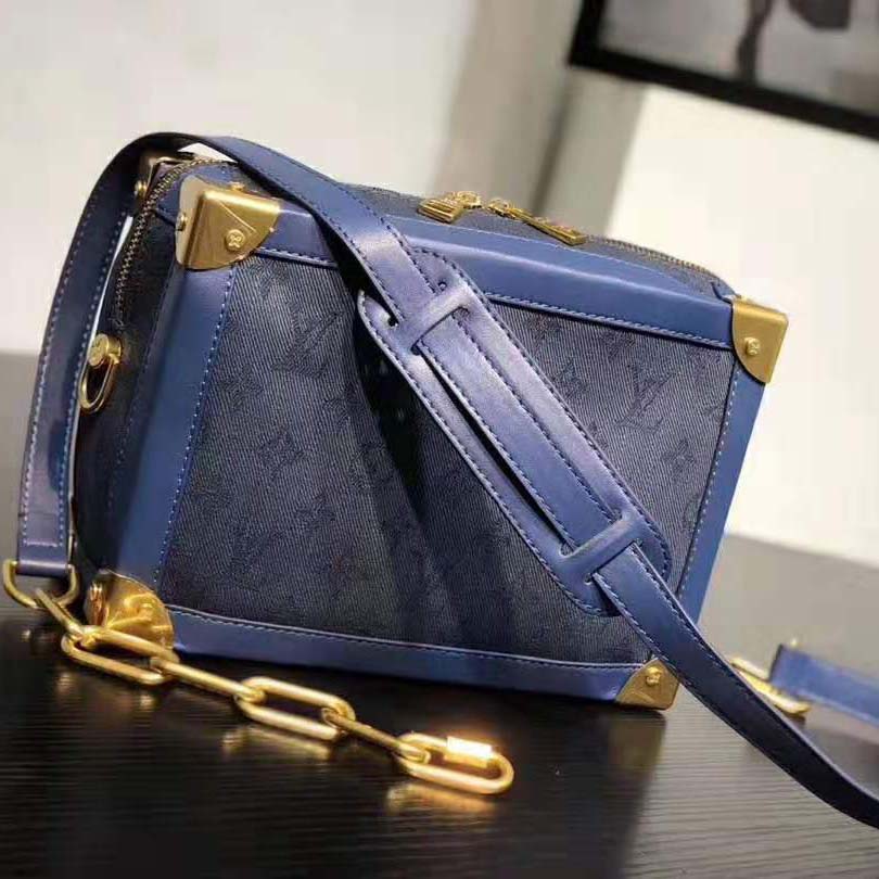 Louis Vuitton Soft Trunk Monogram Denim Blue in Denim with Gold