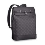 Louis Vuitton LV Men Steamer Backpack in Monogram Eclipse Canvas-Grey