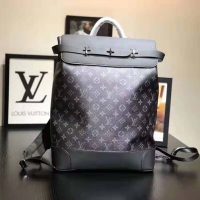 Louis Vuitton LV Men Steamer Backpack in Monogram Eclipse Canvas-Grey (1)