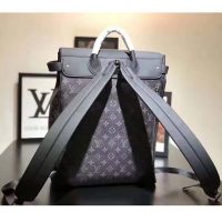 Louis Vuitton LV Men Steamer Backpack in Monogram Eclipse Canvas-Grey (1)