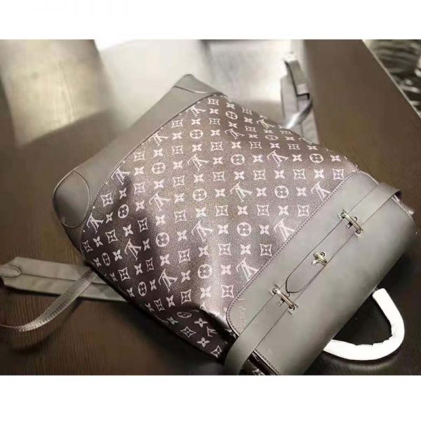 Louis Vuitton LV Men Steamer Backpack in Monogram Eclipse Canvas-Grey (5)