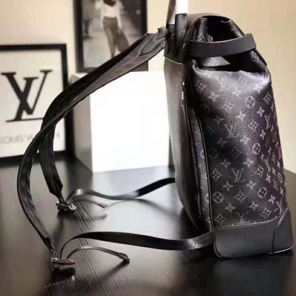 Louis Vuitton LV Men Steamer Backpack in Monogram Eclipse Canvas-Grey (6)