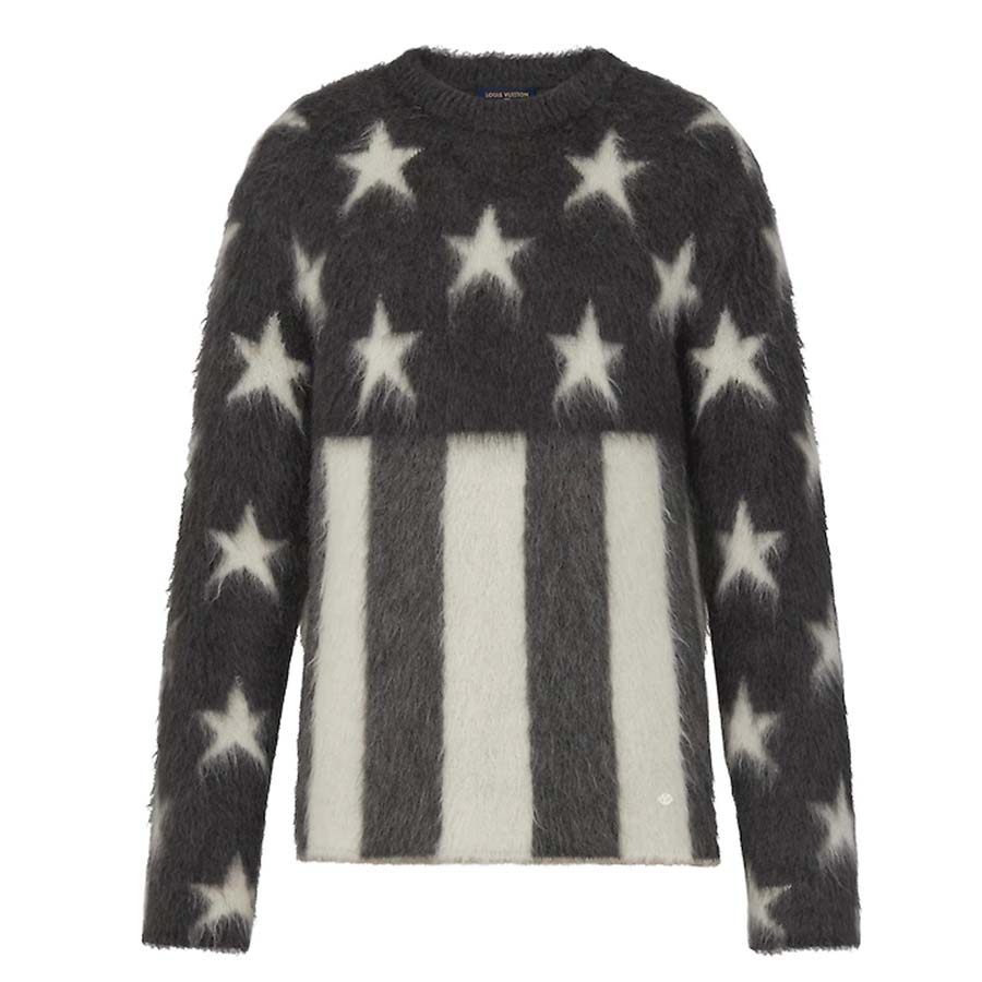 Louis Vuitton LV Women USA Flag Mohair Jacquard Crewneck Sweater