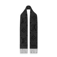 Louis Vuitton LV Unisex Reykjavik Scarf with Monogram Flowers and LV Initi (1)