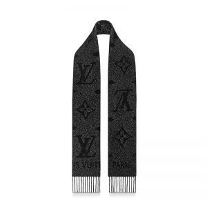 Louis Vuitton LV Unisex Reykjavik Scarf with Monogram Flowers and LV Initials