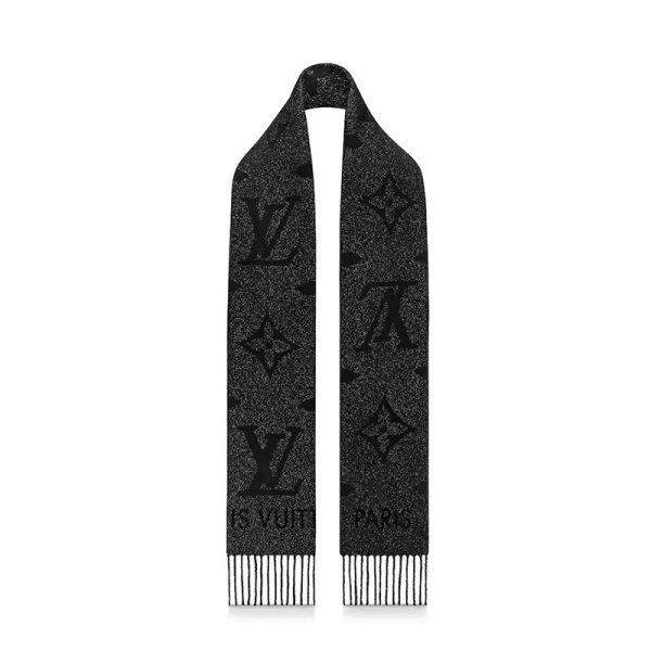 Louis Vuitton LV Unisex Reykjavik Scarf with Monogram Flowers and LV Init (1)
