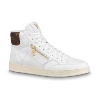 Louis Vuitton LV Unisex Rivoli Sneaker Boot Shoes-White (1)