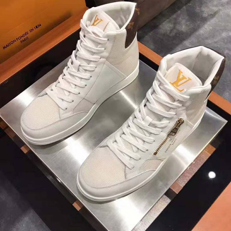 Louis Vuitton LV Unisex Rivoli Sneaker Boot Shoes-White - LULUX