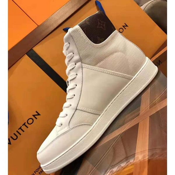 Louis Vuitton LV Unisex Rivoli Sneaker Boot Shoes-White - LULUX