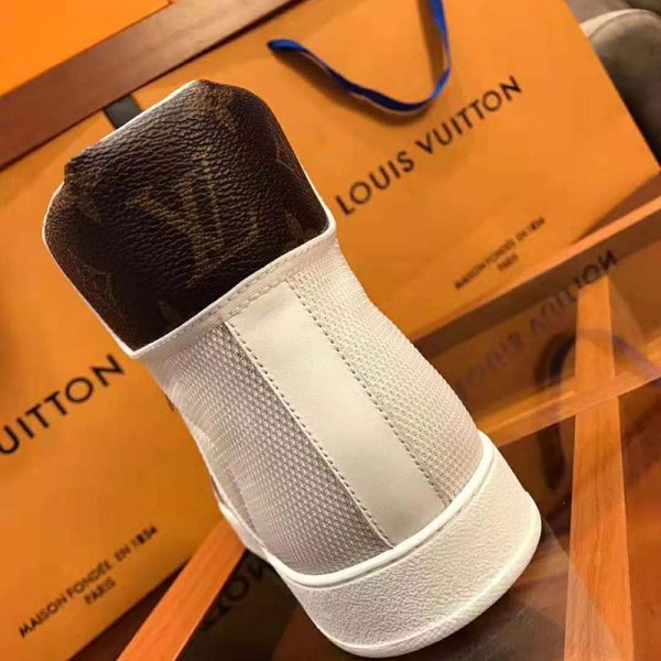 Louis Vuitton LV Unisex Rivoli Sneaker Boot Shoes-White (8)