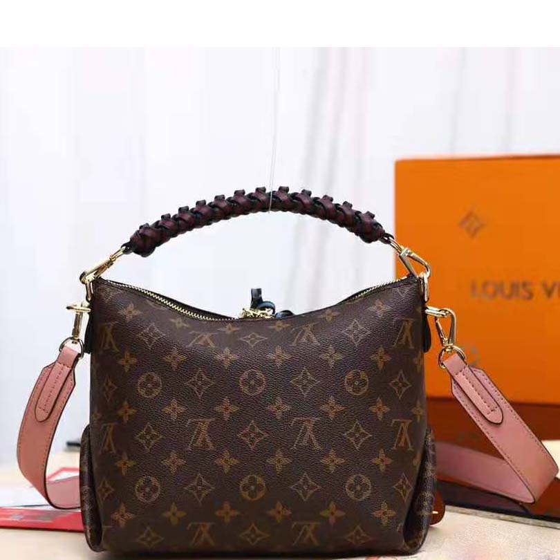 LOUIS VUITTON Monogram Beaubourg Hobo Mini Bordeaux Red