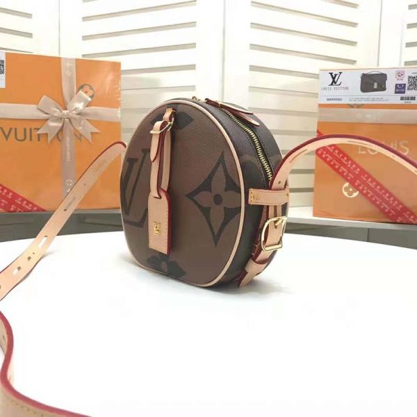 Louis Vuitton LV Women Boite Chapeau Souple Bag in Monogram and Reverse Coated Canvas-Brown (5)