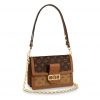 Louis Vuitton LV Women Dauphine MM Handbag in Monogram Canvas-Brown