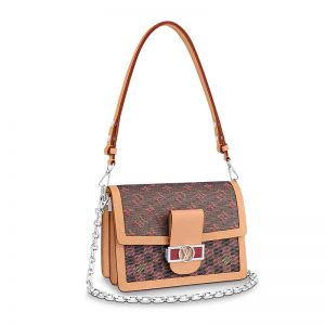 Louis Vuitton LV Women Dauphine MM Handbag in Monogram Canvas-Pink