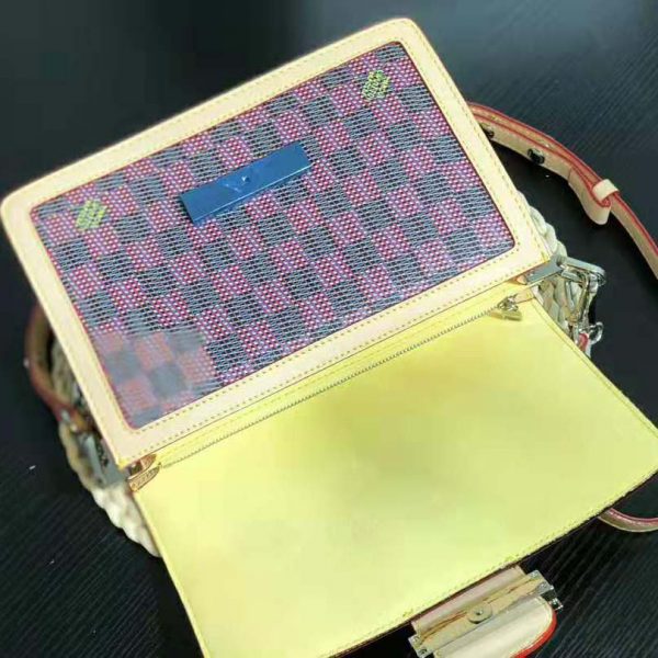 Louis Vuitton LV Women Dauphine MM Handbag in Monogram Canvas-Pink (8)