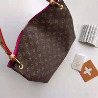 Louis Vuitton LV Women Graceful PM Hobo in Classic Monogram Canvas-Beige (1)