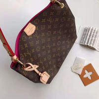 Louis Vuitton LV Women Graceful PM Hobo in Classic Monogram Canvas-Beige (1)