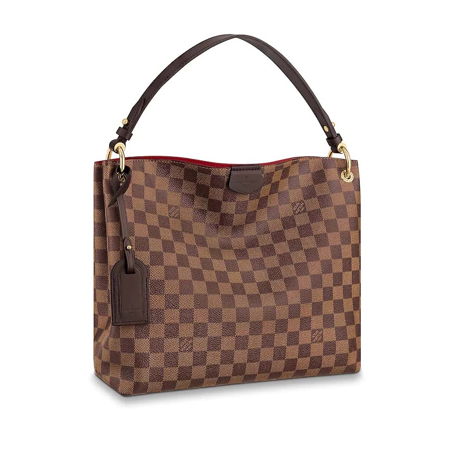 Louis Vuitton Graceful PM Damier Ebene Hobo Tote Bag W/added insert For  Sale at 1stDibs