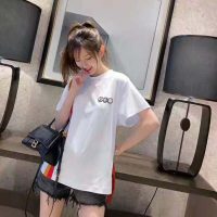 Louis Vuitton LV Women LV Airline Patches T-Shirt-White (1)