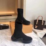 Louis Vuitton LV Women LV Archlight Sneaker Boot in Black Stretch Textile - immagine 4