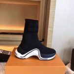 Louis Vuitton LV Women LV Archlight Sneaker Boot in Black and Blue Stretch Textile - Image 2
