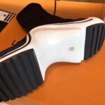 Louis Vuitton LV Women LV Archlight Sneaker Boot in Black and Blue Stretch Textile - Image 7