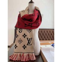 Louis Vuitton LV Women Logo Mania Duo Monogram Wool and Silk Scarf-Sandy (1)