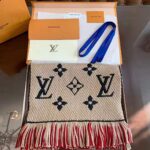 Louis Vuitton LV Women Logo Mania Duo Monogram Wool and Silk Scarf-Sandy – Image 5