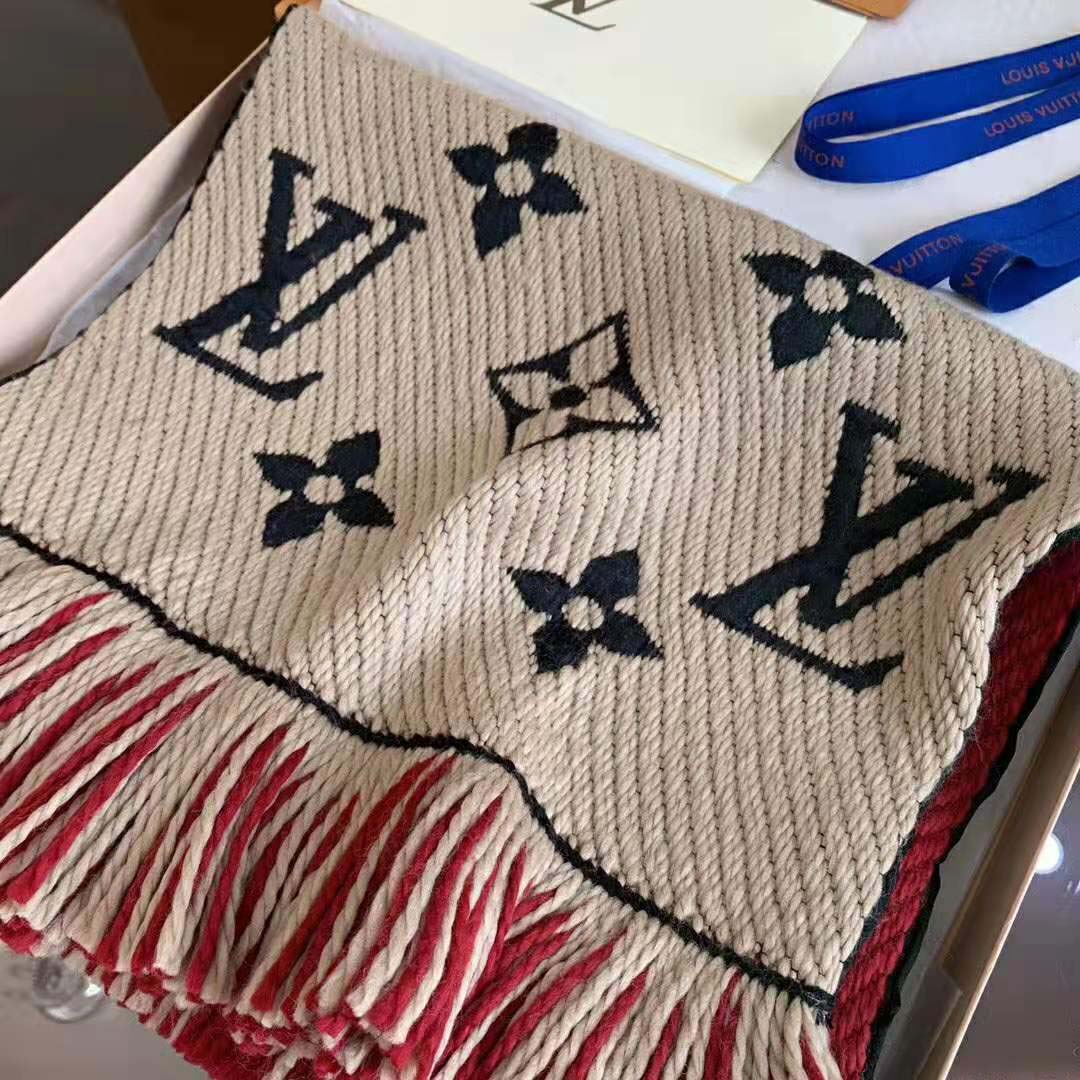 LOUIS VUITTON 🌸 Logomania Scarf 🌸Pearl - ShoutAbout Warsaw