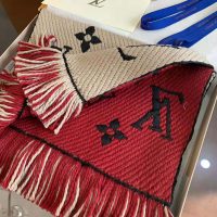 Louis Vuitton LV Women Logo Mania Duo Monogram Wool and Silk Scarf-Sandy (1)