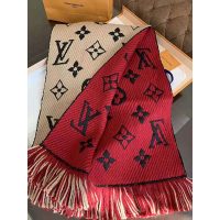 Louis Vuitton LV Women Logo Mania Duo Monogram Wool and Silk Scarf-Sandy (1)