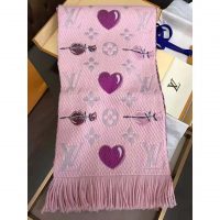 Louis Vuitton LV Women Logomania A La Folie Scarf with Silk Wool-Pink (1)