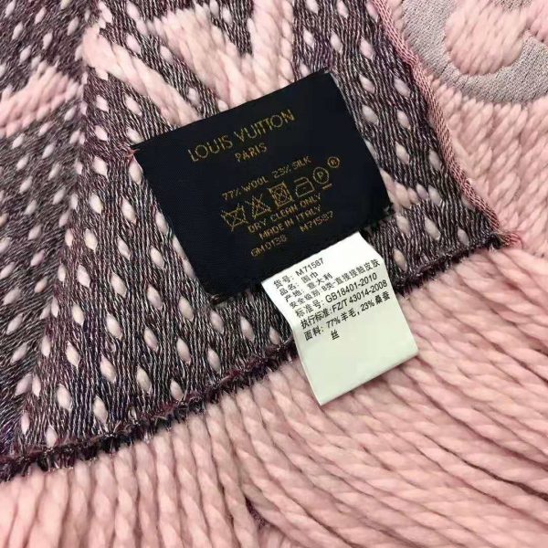 Louis Vuitton LV Women Logomania A La Folie Scarf with Silk Wool-Pink (6)