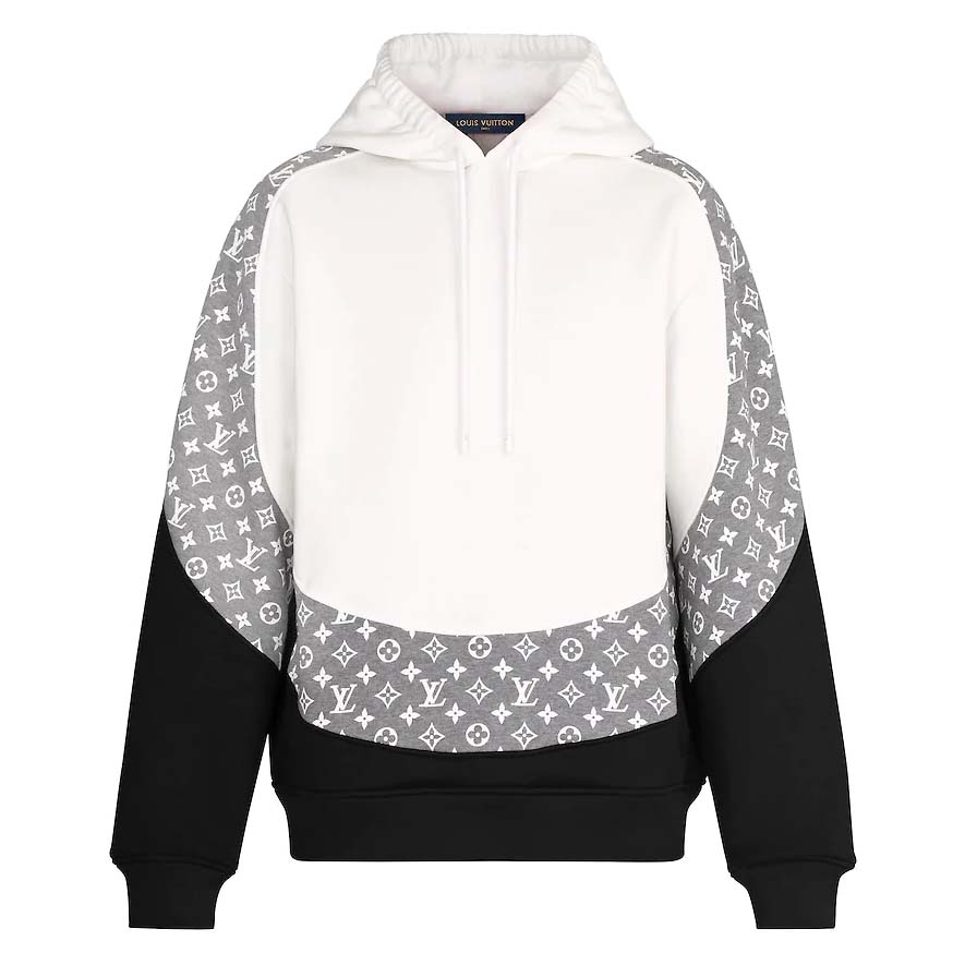 Louis Vuitton Women's Slanted Signature Jacquard Hoodie Viscose and  Polyamide Blend White 18554883