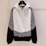 Louis Vuitton LV Women Monogram Circle Cut Hoodie in 100% Cotton-Grey - Image 4