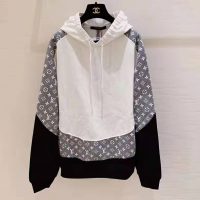 Louis Vuitton LV Women Monogram Circle Cut Hoodie in 100% Cotton-Grey (1)