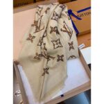 Louis Vuitton LV Women Monogram Giant Jungle Logomania Scarf with Luxuriously Soft Wool-Sandy - Image 8