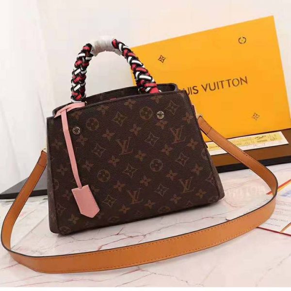 Louis Vuitton LV Women Montaigne BB Handbag in Monogram Canvas-Brown (2)