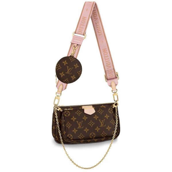 Louis LV Multi Pochette Accessoires in Monogram Canvas-Pink