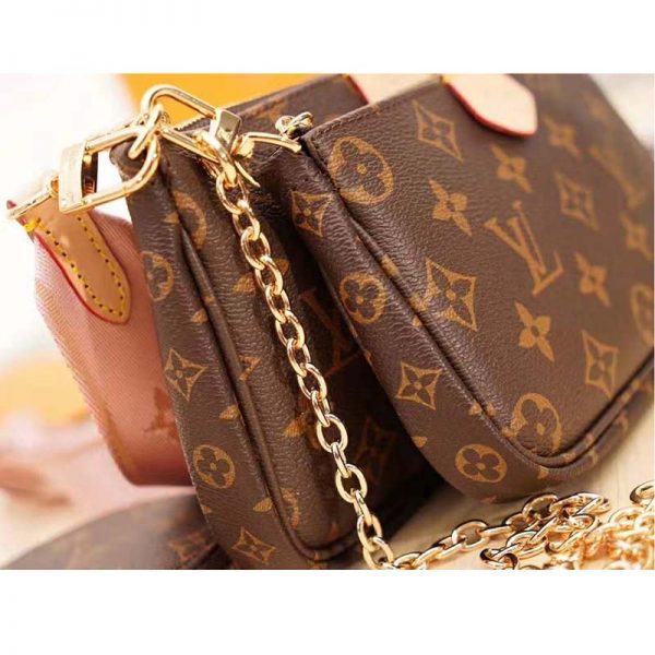 Louis Vuitton LV Women Multi Pochette Accessoires in Monogram Canvas-Pink (4)