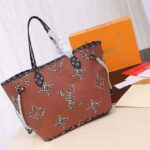 Louis Vuitton LV Women Neverfull MM Tote Bag in Monogram Canvas-Black – Image 4