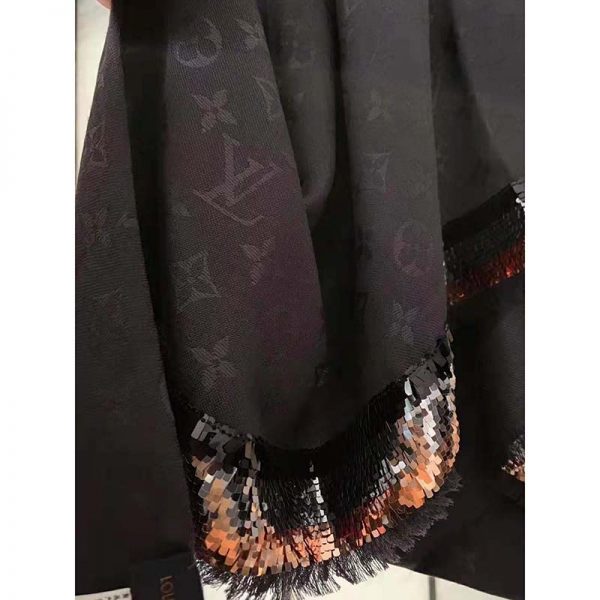 Louis Vuitton LV Women Party Monogram Shawl Triangle Scarf with Luxurious Silk and Wool (6)