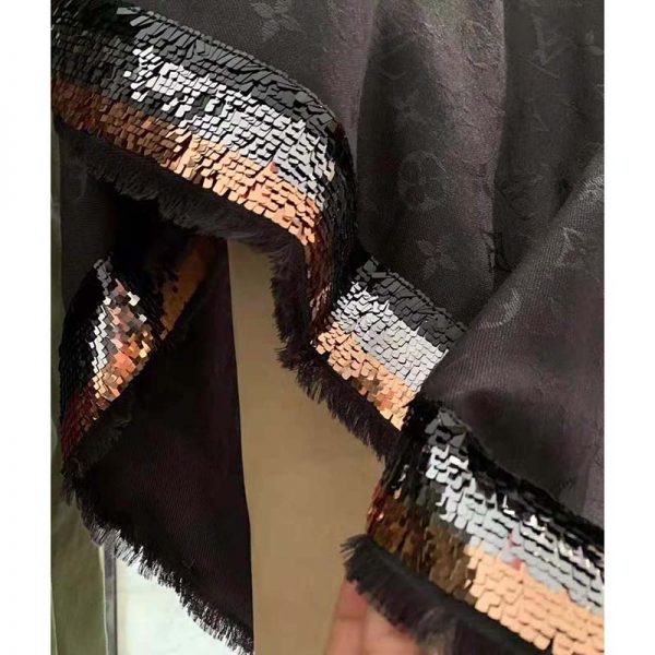 Louis Vuitton LV Women Party Monogram Shawl Triangle Scarf with Luxurious Silk and Wool (7)